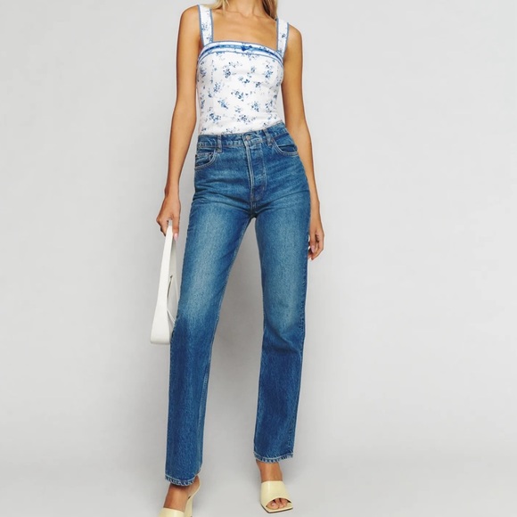 NWT Reformation Eloise Linen Top - Orlaya - Picture 5 of 9